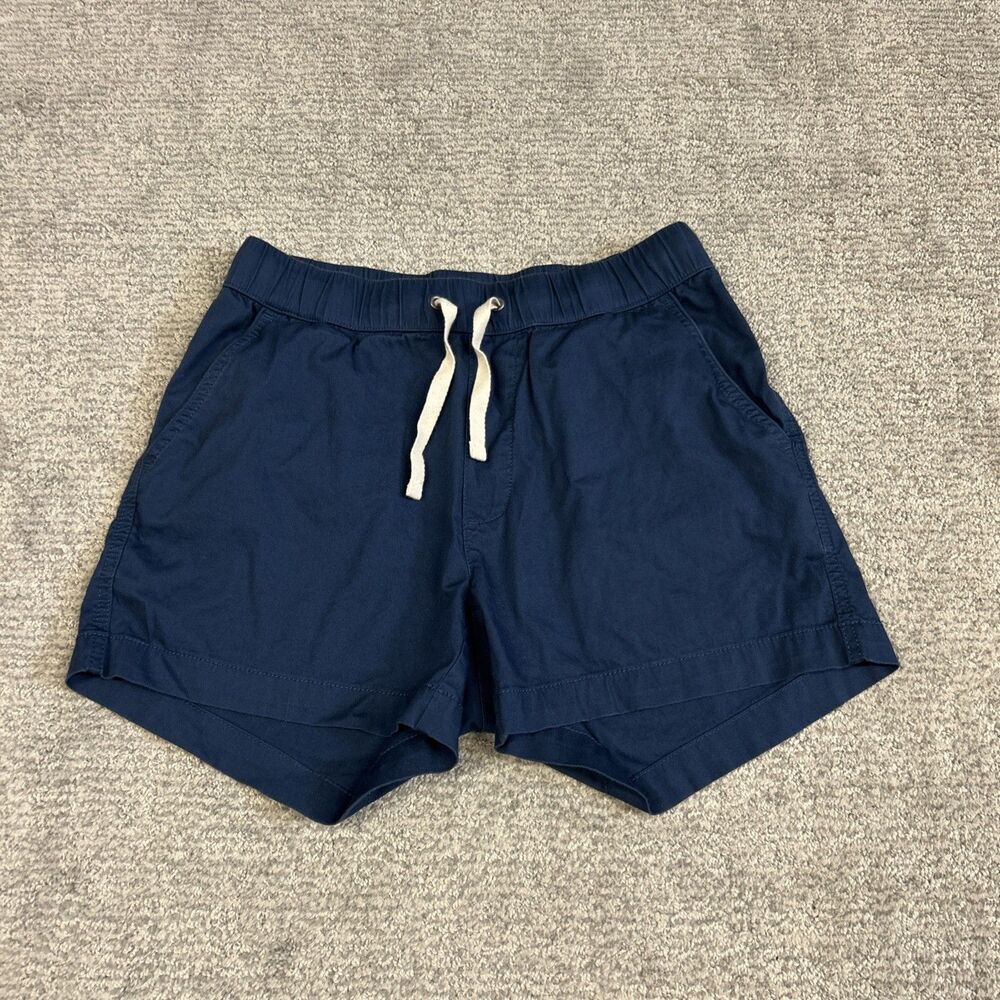 Pact Shorts Womens Small Navy Blue Stretch Organic Cotton Pockets Pull On